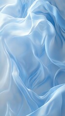 Poster - Soft blue silk fabric draped elegantly, creating a serene and calming atmosphere.