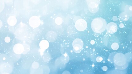 Aufkleber - A soft, dreamy background featuring luminous blue and white bokeh effects, creating a serene atmosphere.