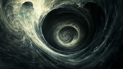 Poster - Swirling Dark Energy Abstract Art in Cosmos Space Background