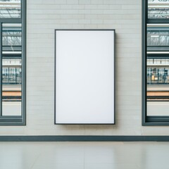 Wall Mural - Minimalist Blank Wall Space with Empty Frame for Creative Use