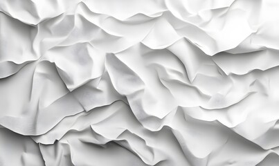 Poster - Abstract White Fabric Texture with Soft Folds and Subtle Shadows Creating a Dynamic Surface