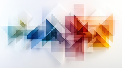Poster - A colorful abstract design with triangles and squares