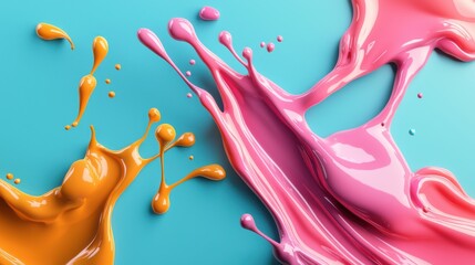 Poster - A splash of bright colors, including orange, pink, and purple
