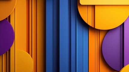 Poster - A colorful abstract background with blue and orange circles