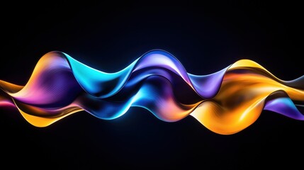 A colorful wave with blue, orange and purple colors