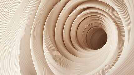 Wall Mural - Abstract Beige Swirling Vortex.