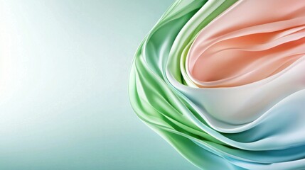 Poster - A colorful piece of fabric with a blue, green, and pink stripe