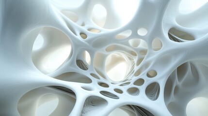 Aufkleber - A white and blue abstract image with many small circles