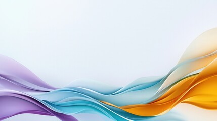 Poster - A colorful wave with a white background