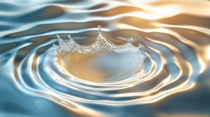 Aufkleber - A splash of water in the ocean with a sun shining on it