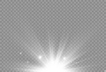 Wall Mural - dazzling flash. bright star. magic dust. brilliant vector. bright sun. glare. shining beam. rash.