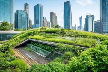 Poster - green urban planning and sustainability,