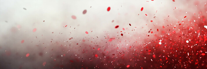 Poster - Beautiful display of red sparks with a shimmering silver texture in a dynamic scene