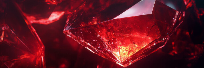 Poster - Ruby glow texture with captivating reflections and intricate details for creative projects
