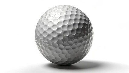 Wall Mural - Golf Ball on White Background