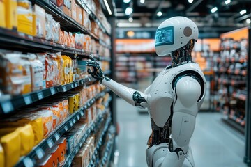 Poster - futuristic technology in smart retail for high growth selling rate by using ai artificial intelligen
