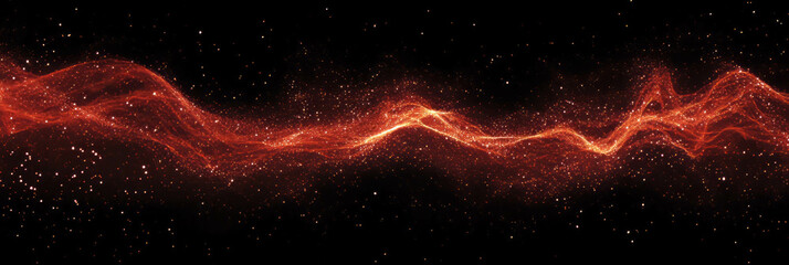 Fototapete - Curved crimson flashes create an abstract texture with a cosmic feel