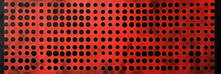 Poster - Unique dotted red flickers create an engaging overlay texture with depth and contrast