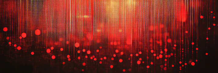 Poster - Dotted red flickers create a vibrant overlay for dramatic visual effects