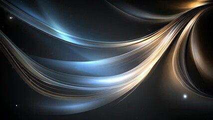 Fototapete - Mesmerizing light trails swirl and intertwine against a dark backdrop, creating a vivid display of colors and shapes