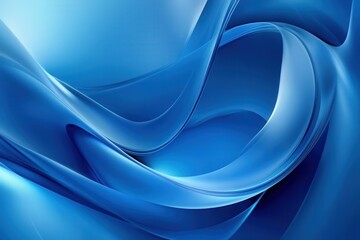 Fototapete - Fluid abstract blue texture background . Abstract blue background featuring flowing wavy lines, creating a dynamic and visually engaging design.