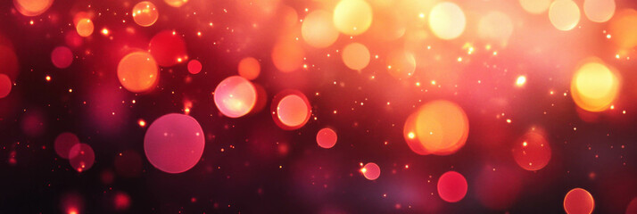 Poster - Round red glows create a vibrant overlay texture with a dramatic appearance