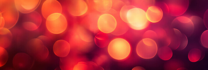 Poster - Vibrant round red glows create a mesmerizing overlay texture for artistic backgrounds