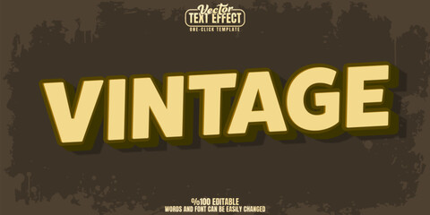 Poster - retro editable text effect, customizable 80s and vintage 3d font style