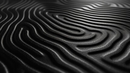 Poster - a detailed black maze pattern resembling fingerprints creates a mesmerizing visual effect ideal for 