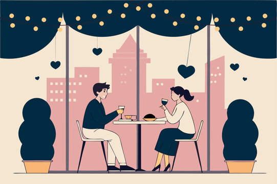 Happy Valentine-s day of Couples in Romantic