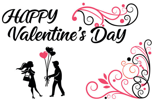 Happy Valentine's Day Typography Design
