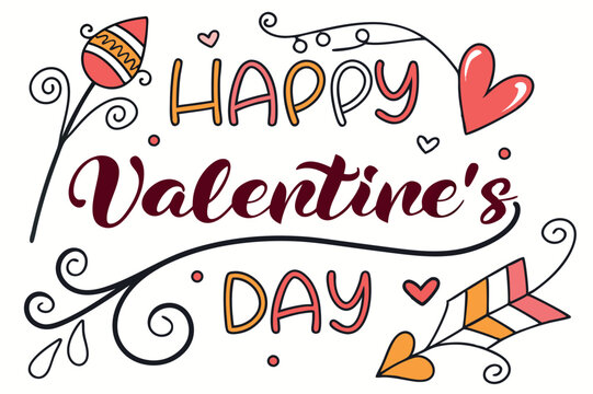 Happy Valentine's Day Typography Design