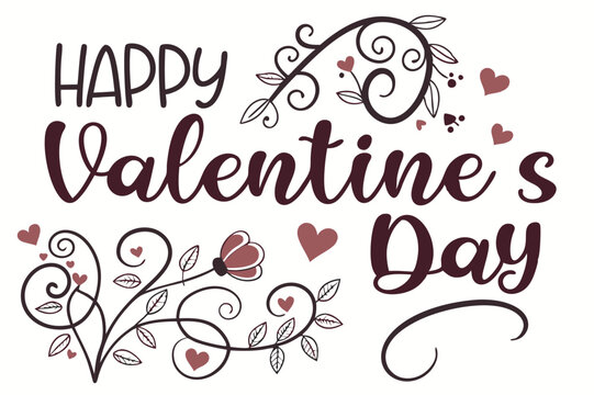 Happy Valentine's Day Typography Design
