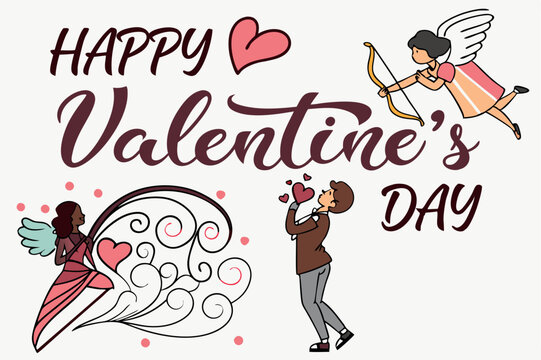 Happy Valentine's Day Typography Design