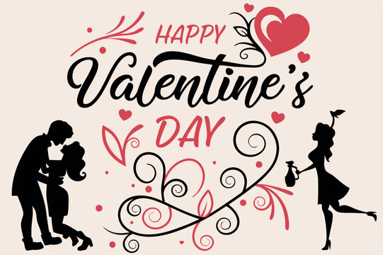 Happy Valentine's Day Typography Design
