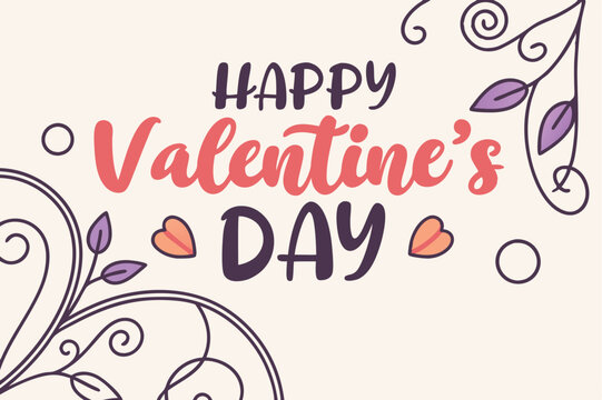 Happy Valentine's Day Typography Design