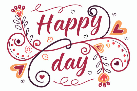 Happy Valentine's Day Typography Design