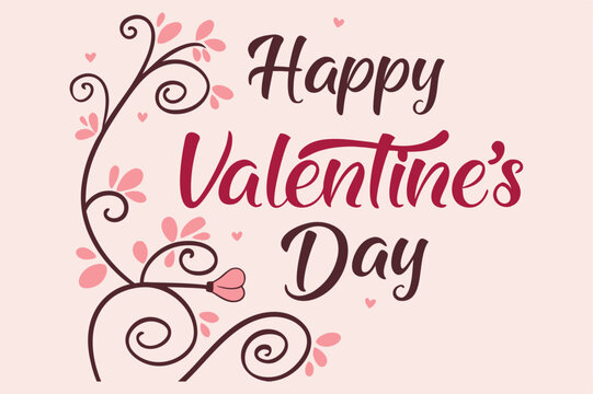 Happy Valentine's Day Typography Design