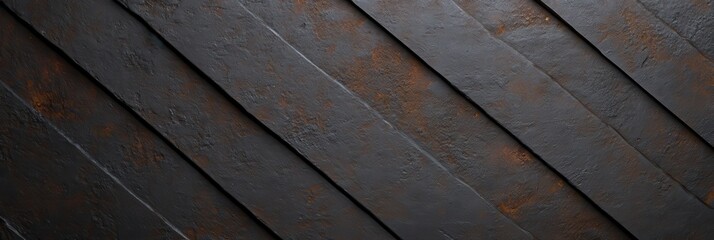 Cold raw metal texture with deep grooves for industrial design