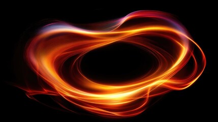 Aufkleber - Dynamic flow of light energy abstract space digital art dark background eye-level motion and color fusion