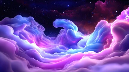 Poster - Celestial cloud formation outer space abstract art cosmic environment surreal viewpoint dreamlike concept