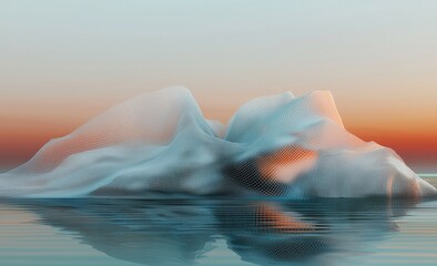 Blurred abstract gradient background with network technology concept