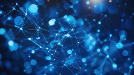 Blue geometric shapes in an abstract technology background, blue, geometric, shapes, abstract, technology, background
