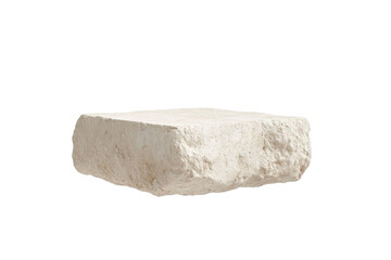 Poster - Unique white rock rendering ideal for design and creative projects in minimalistic aesthetics