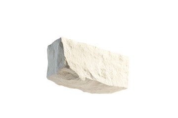 Poster - Floating rock with a rough texture suspended in mid-air showcasing natural formations in a minimalist style