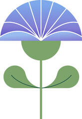 Wall Mural - colorful abstract geometric flower in nordic folk style