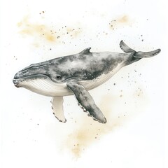 Poster - Whale Illustration