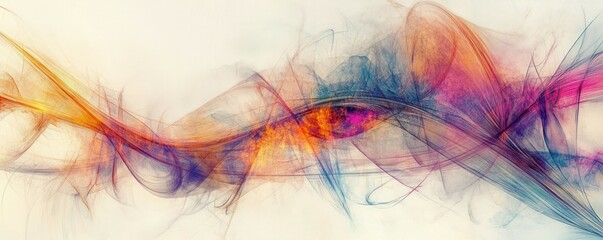 Poster - Abstract colorful swirls with dynamic lines and vibrant textures