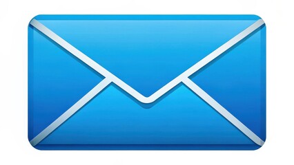 Poster - Blue Envelope Icon on White Background