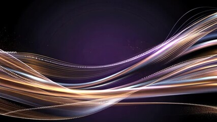 Poster - Colorful light patterns swirl gracefully, creating an engaging atmosphere at a modern art exhibition showcasing digital creativity